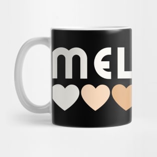 Melanin, hearts, afro, black woman, African American, Black Girl Magic Mug